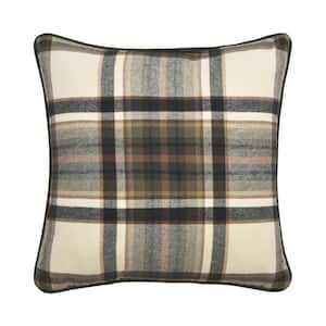 Dylan Forest Cotton 20 in. Square Decorative Throw Pillow 20 in. x 20 in.