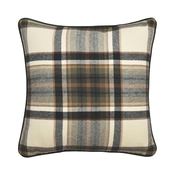Unbranded Dylan Forest Cotton 20 in. Square Decorative Throw Pillow 20 in. x 20 in.