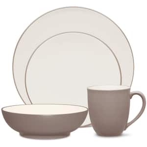 Colorwave Clay  4-Piece (Tan) Stoneware Coupe Place Setting, Service for 1