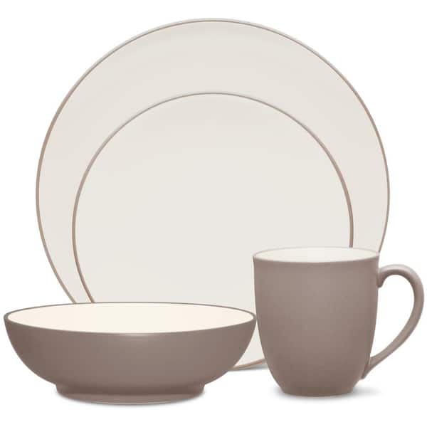 Noritake Colorwave Clay  4-Piece (Tan) Stoneware Coupe Place Setting, Service for 1