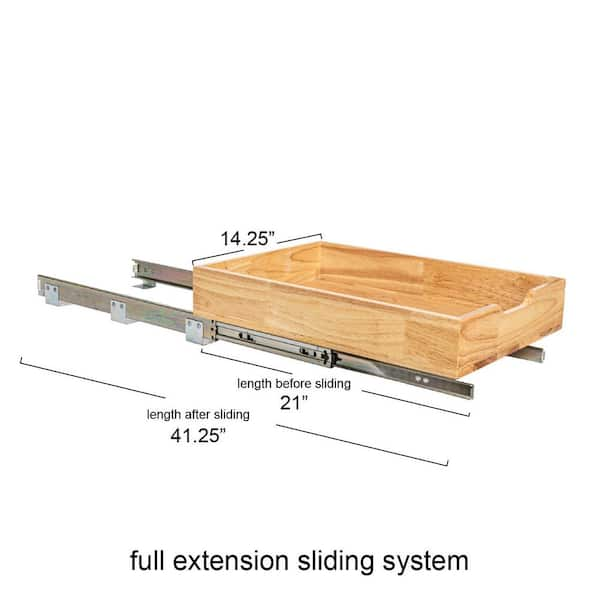 5x1x22 Maple Slide Out, Organizer Drawer