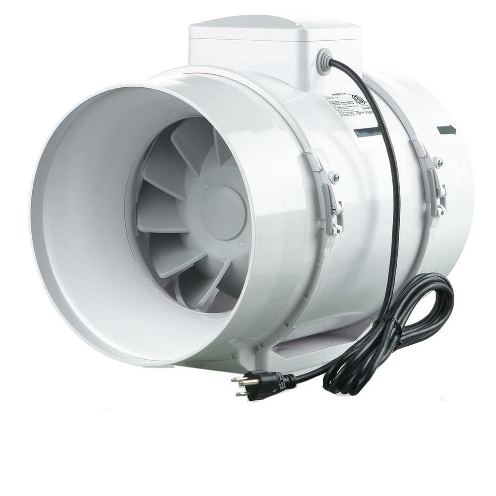 Vents Us Vents 473 Cfm Power 8 In Mixed Flow In Line Duct Fan Tt 200 The Home Depot