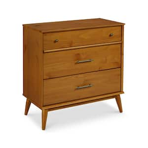 Mid-Century 3-Drawer Castanho Dresser 36 in. x 36 in. x 18 in.