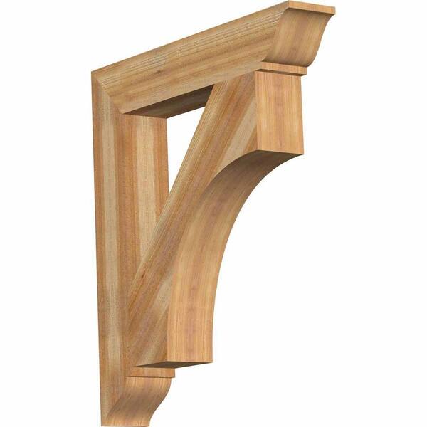 Ekena Millwork 6 in. x 40 in. x 36 in. Western Red Cedar Westlake Traditional Rough Sawn Bracket