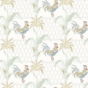 Hank Multicolor Rooster Multicolor Paper Strippable Roll (Covers 56.4 sq. ft.)