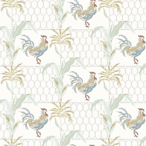 Chesapeake Hank Multicolor Rooster Multicolor Paper Strippable Roll (Covers 56.4 sq. ft.)