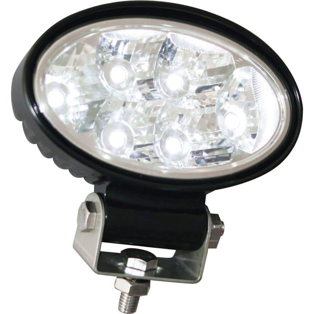 BUYERS PRODUCTS 5.5 in. ide Oval Truck Car Utility Off Road Vehicle Mounted LED Flood Work Light, Clear