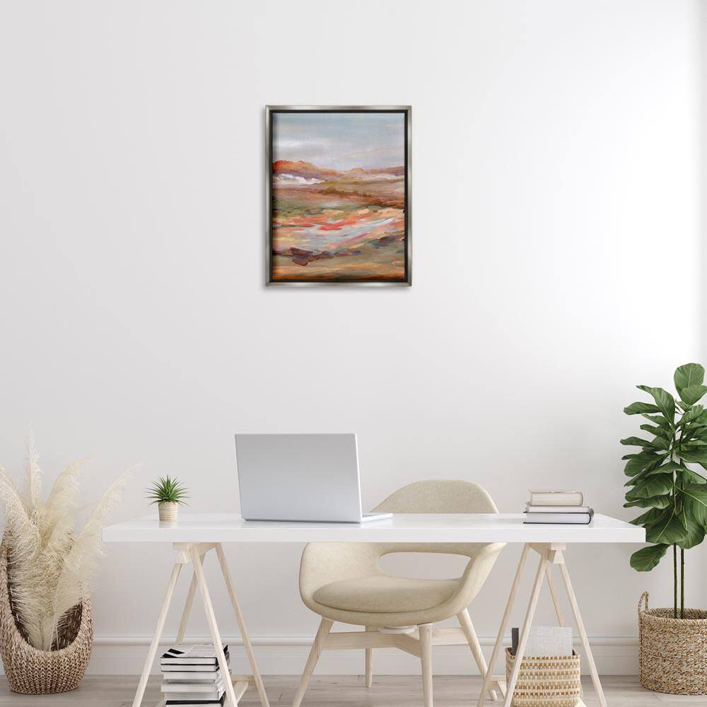 Dynamic Abstract Desert by Carol Robinson Gray Floater Frame Nature Graphic Art Print 21 in. x 17 in. price history on PriceWatchPro
