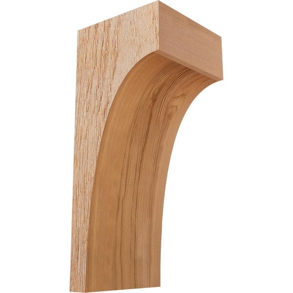 Ekena Millwork 6 in. x 6 in. x 14 in. Western Red Cedar Huntington Rough Sawn Corbel