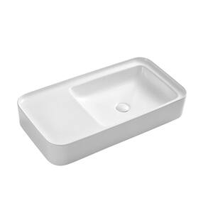 5-2/4 in. Undermount Sink Basin in White Ceramic