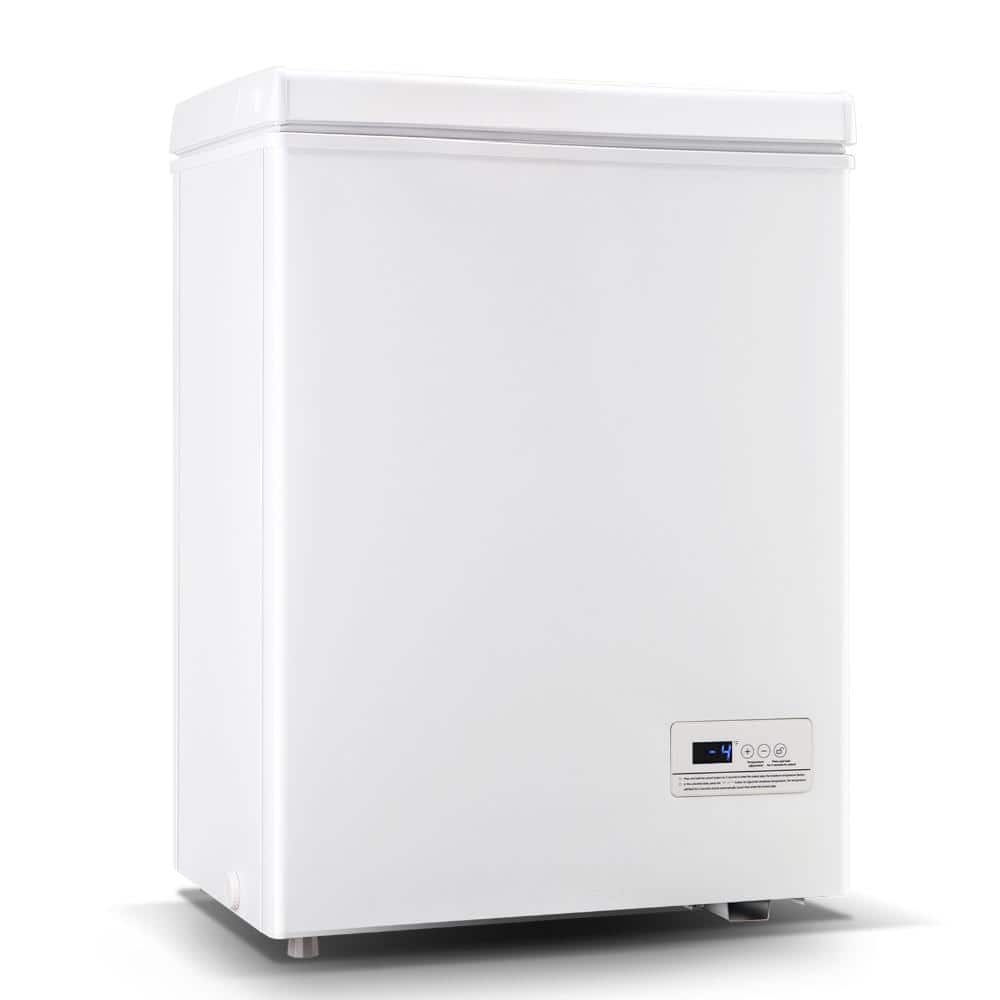 3.5 cu.ft Manual Defrost Mini Upright Freezer in White with Adjustable 7 Thermostat and Removable Basket price history on PriceWatchPro