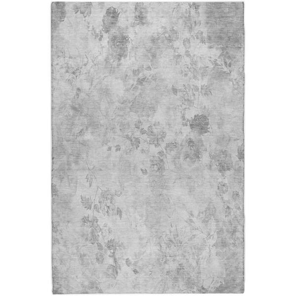 Dream Shag Premium Machine Washable Abstract ADS724 Gray 10 ft. x 14 ft. Area Rug