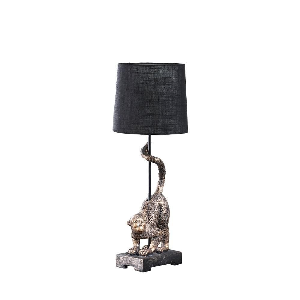 24 in. Gold Wildlife Capuchin Monkey Table Lamp with Textured Black Shade, Perfect for Study or Living Room Decor price history on PriceWatchPro