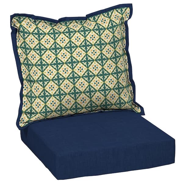 ARDEN SELECTIONS Artisans 45 x 24 Khalid Moroccan Tile Outdoor Lounge Deep Seat Set