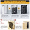 Afoxsos 1.5 x 3.5 Aluminium Alloy Deck Railing Brackets Connector Corrosion Resistant 4-Piece Black 59SA05233