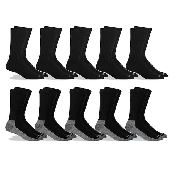 Men 10-13 Cotton Blend Crew Work Sock (10-Pack)