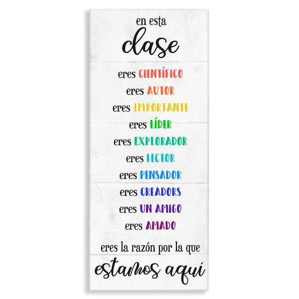 Stupell Industries Kids In This Class by Lil' Rue Gallery Wrapped Unframed Typography Graphic Art Print 24 in. x 10 in.