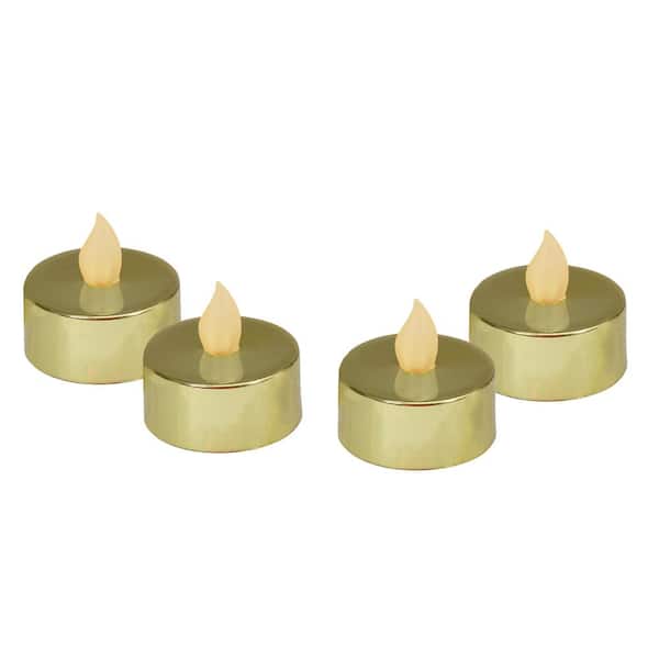 1.5 Metallic Gold Tea Light Candles, Unscented Candles, Tea Lights for  Table Decor, Home Decor, Dinner Candles 9 Pack 