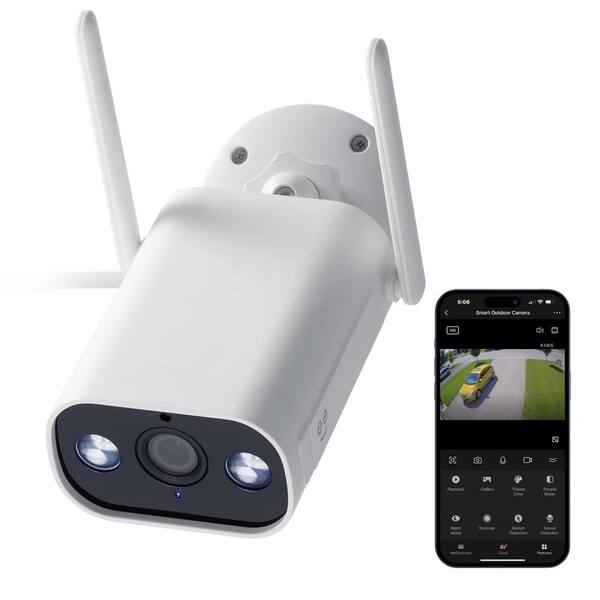 Geeni Eagle 2K Outdoor Wired Camera - IP65, Starlight Sensor and Night Vision, Motion Detection, 2-Way Audio, 4MP, Spotlight