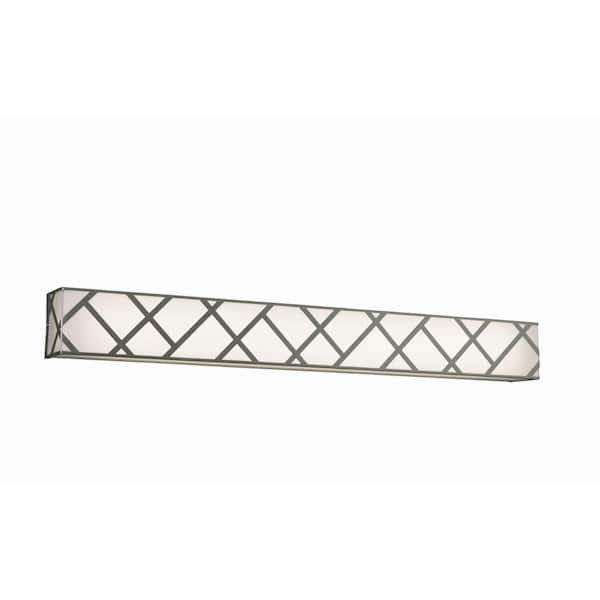 AFX Haven 2.25 in. Satin Nickel LED Vanity Light Bar