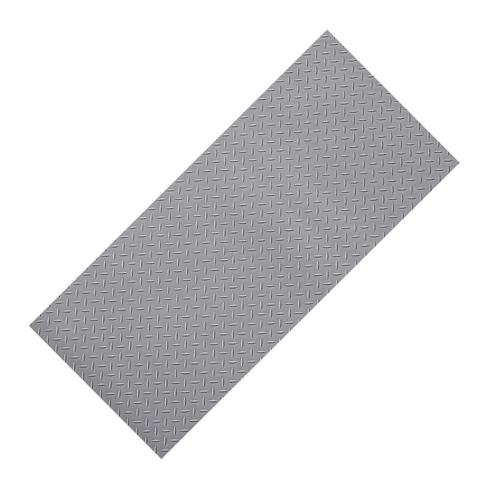 VEVOR Garage FloorRoll 7.5 x 17 ft. Garage Flooring Mat 2.2 mm PVC Diamond Plate Floor Protector Mat Silver Gray 127.5 sq. ft. (tqrWG5ErDVPa4Wo)