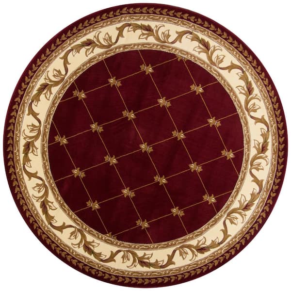 Millerton Home Victorian Red 8 Ft X, Home Depot 8 Foot Round Area Rugs