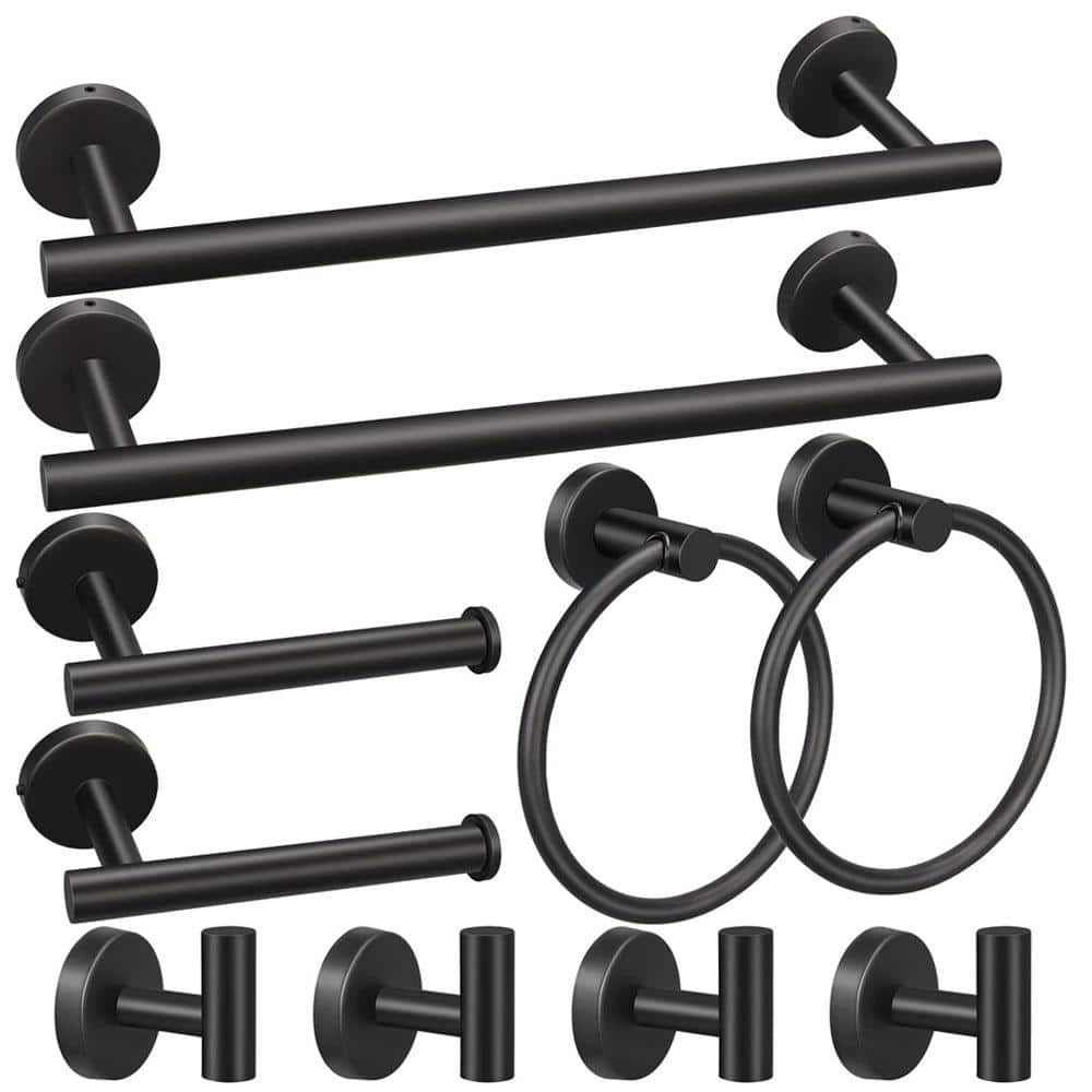 10-Piece Bath Hardware Set with Hand Towel Bars, Toilet Paper Holders, Towe