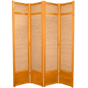 7 ft. Honey 4-Panel Room Divider