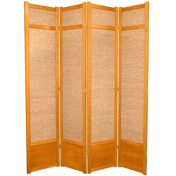 RED LANTERN 7 ft. Honey 4-Panel Room Divider