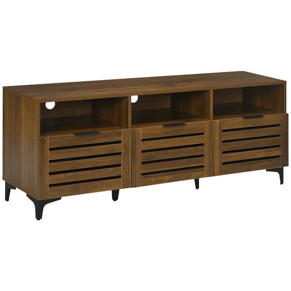 HOMCOM Brown 6 in. H Storage Cabinet with Drawers