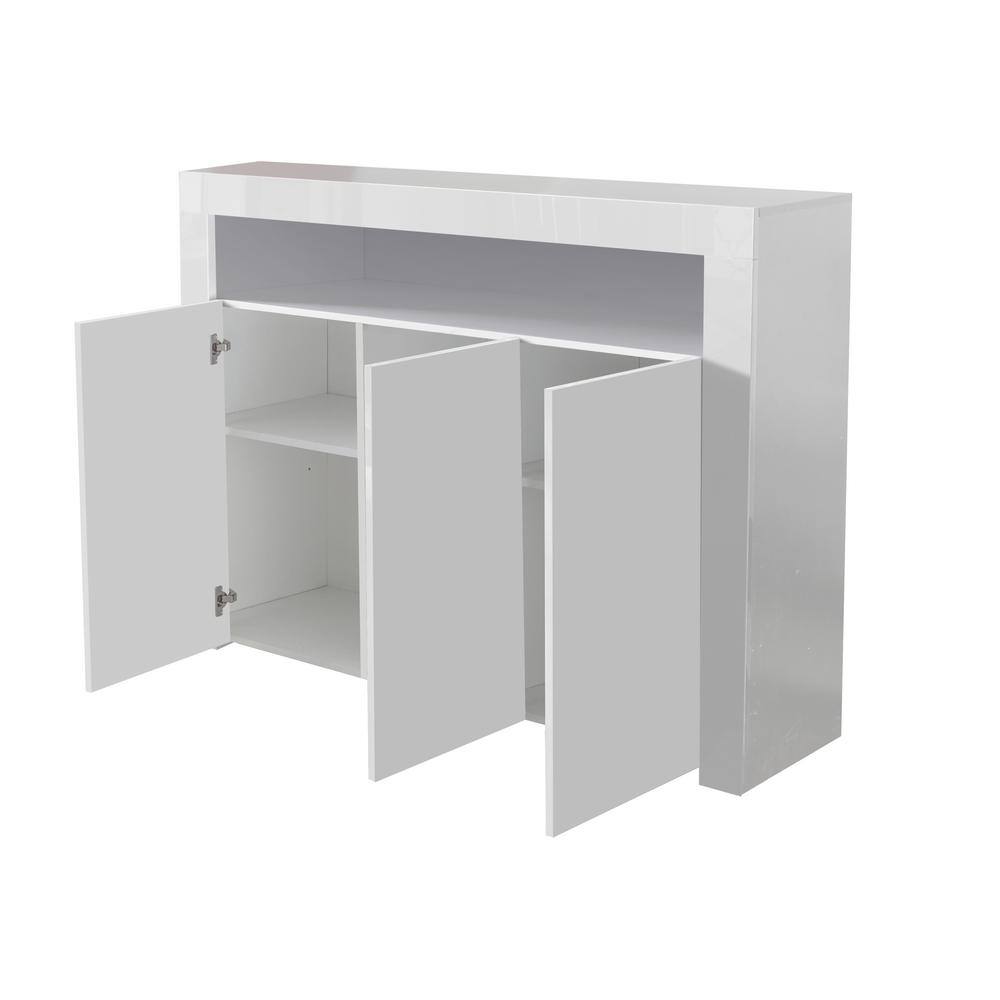 51.18 in. W x 13.78 in. D x 38.19 in. H Bathroom White Linen Cabinet