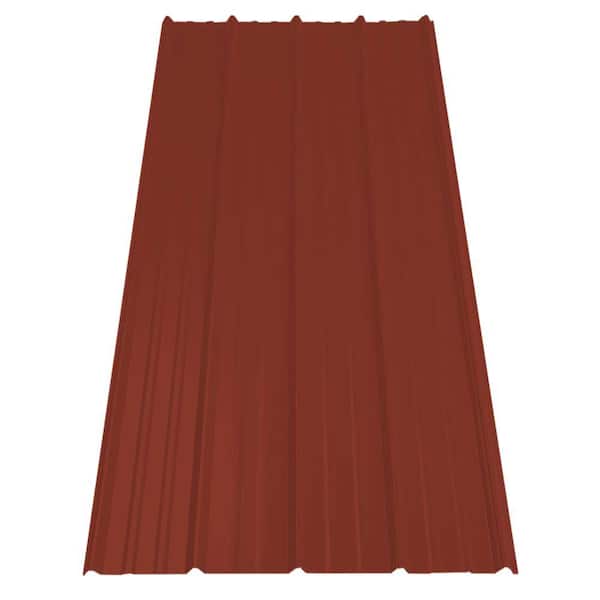 12 ft. SM-Rib Galvalume Steel 29-Gauge Roof/Siding Panel in Red