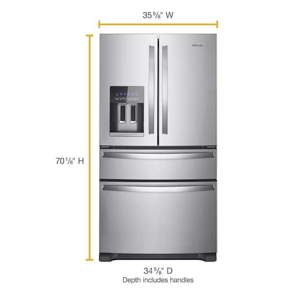 Whirlpool French Door Fridge (WRMF3636RZ) - Fingerprint Resistant Stainless Steel Whirlpool French Door Fridge (WRMF3636RZ) - Fingerprint Resistant Stainless Steel