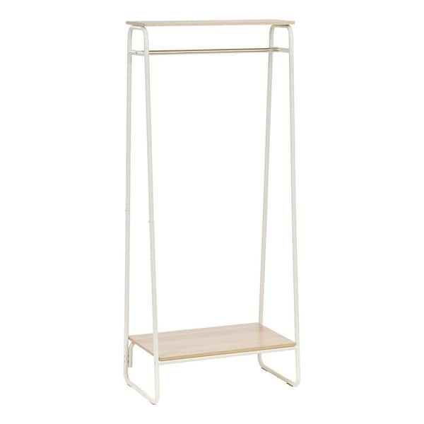 IRIS White Metal Clothes Rack 15.75 in. W x 59.45 in. H