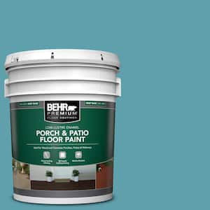 5 gal. #BIC-53 Turquoise Low-Lustre Enamel Interior/Exterior Porch and Patio Floor Paint