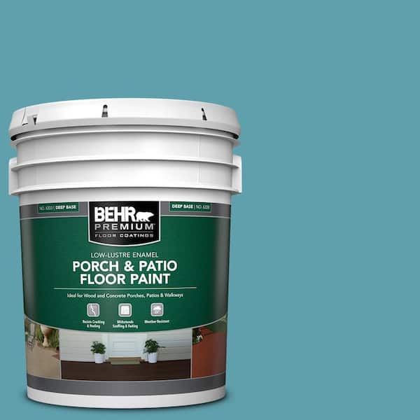 5 gal. #BIC-53 Turquoise Low-Lustre Enamel Interior/Exterior Porch and Patio Floor Paint