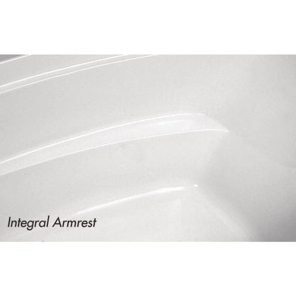 Morandi 60 in. Acrylic Corner Drop-In Whirlpool Bathtub Left Front Drain in Biscuit