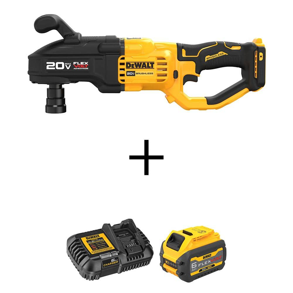 20V MAX Lithium-Ion Cordless Brushless 7/16 in. Quick Change Stud and Joist Drill with FLEXVOLT 6Ah Battery and Charger -  DEWALT, DCD445BWDCB606C