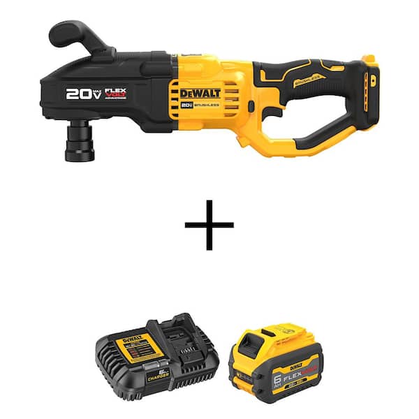 DEWALT 20V MAX Lithium-Ion Cordless Brushless 7/16 in. Quick Change Stud and Joist Drill with FLEXVOLT 6Ah Battery and Charger