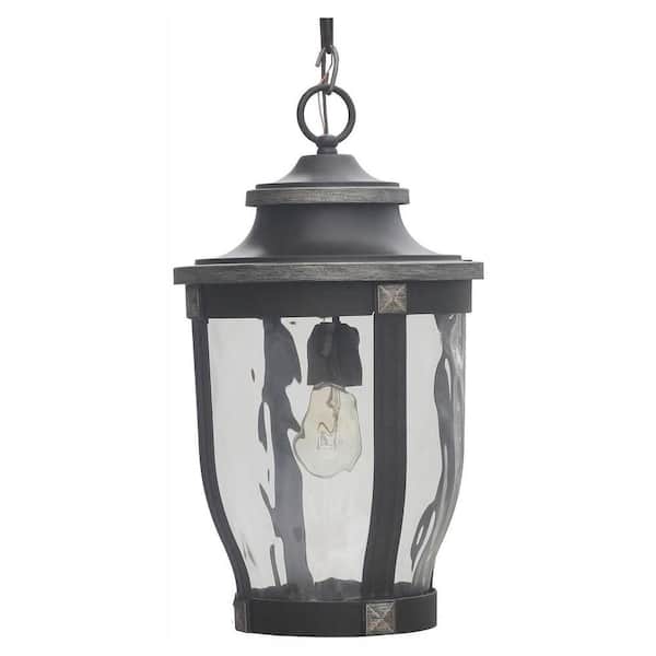 Home Decorators Collection McCarthy 1-Light Bronze Outdoor Chain Hung Lantern