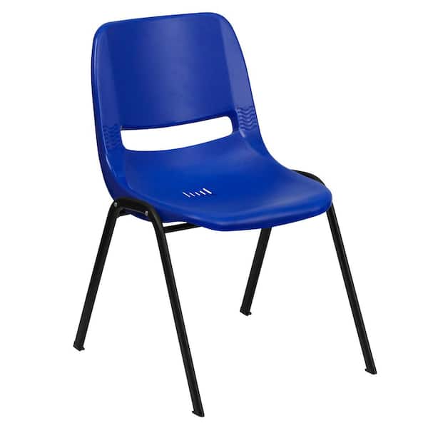 Carnegy Avenue Navy Plastic/Black Frame Side Chair