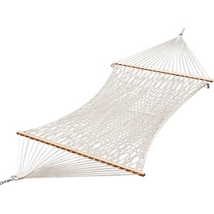 Bahia 4.58 ft. Portable Double Cotton Hammock Bed in Natural