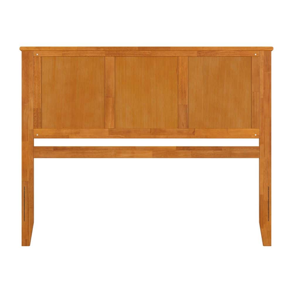 Madison Queen Light Toffee Solid Wood Panel Headboard with USB Charger