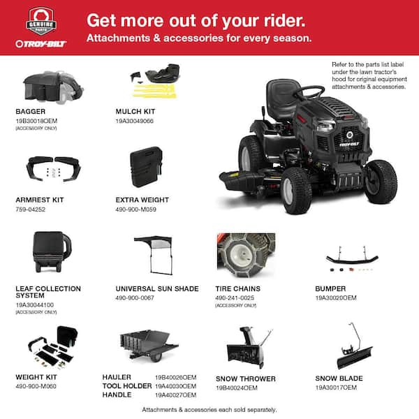 Troy bilt bronco 42 accessories sale