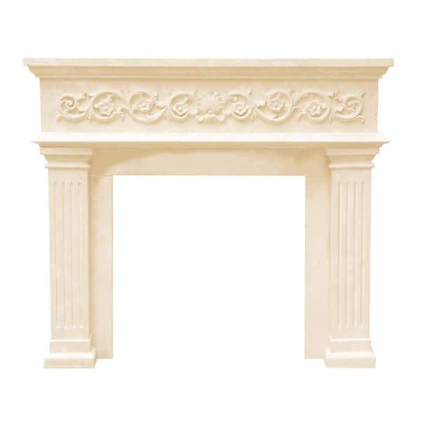 Historic Mantels Designer Series Michael Angelo 47 in. x 53 in. Cast Stone Mantel