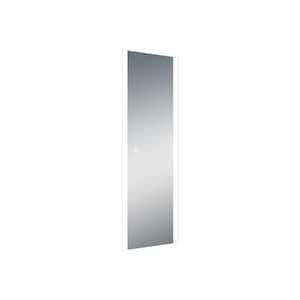 Elegance 20 in. W x 66 in. H Single Lighted Impressions Framed LED Lighted Wall Mount or Freestanding Mirror in Aluminum