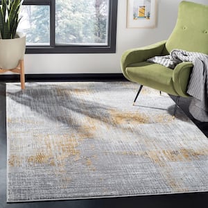 Craft Gray/Beige 4 ft. x 4 ft. Plaid Abstract Square Area Rug