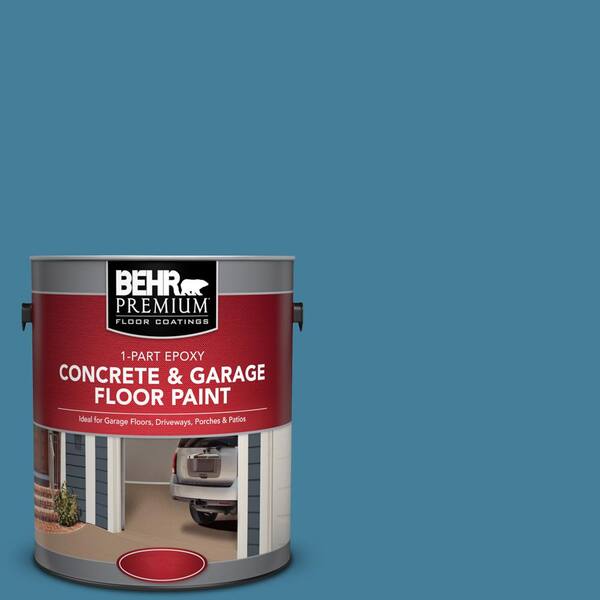 BEHR Premium 1 gal. #PFC-58 Alpine Sky 1-Part Epoxy Satin Interior/Exterior Concrete and Garage Floor Paint