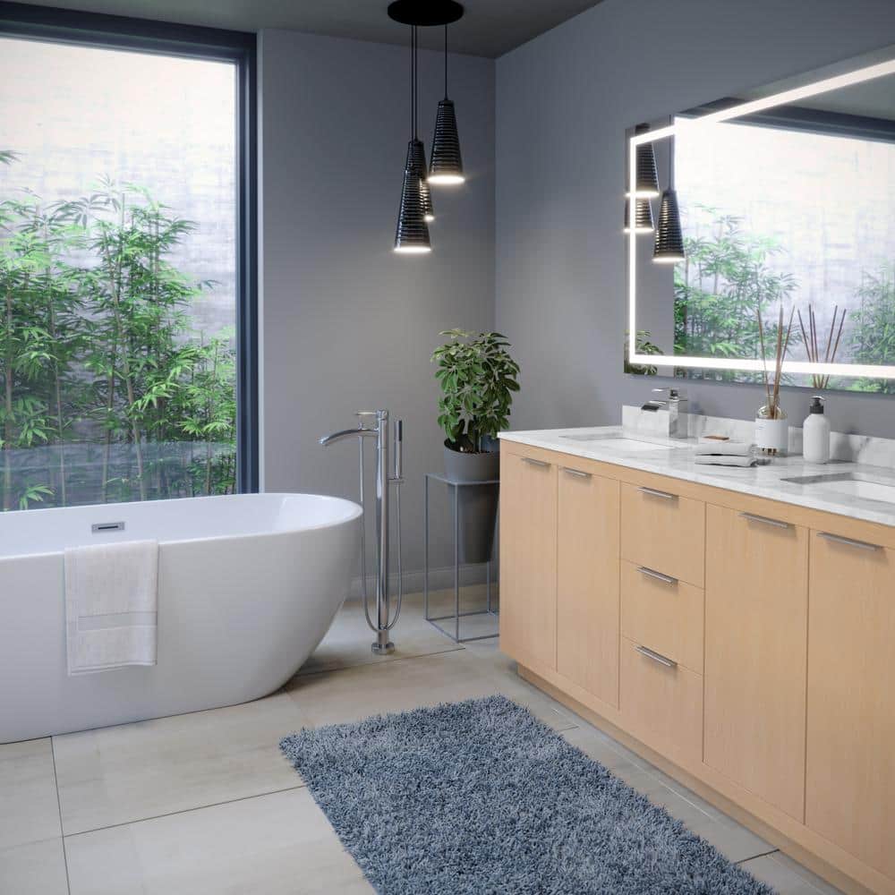 Brooklyn 60'' White Acrylic Freestanding Soaking Bathtub