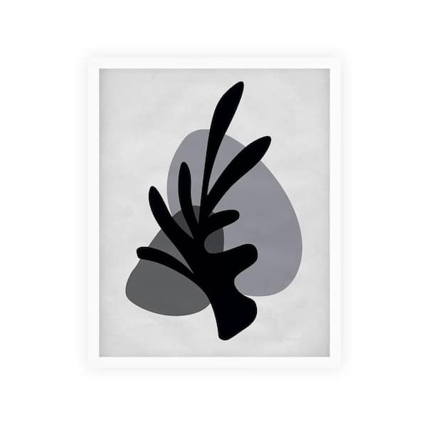 Unbranded Abstract Nature Shapes Framed Abstract Art Print 42 in. x 34 in.
